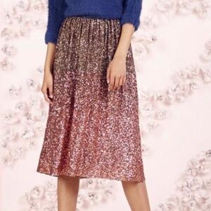 LC Lauren Conrad Runway Collection Sequin Ombre Midi Skirt